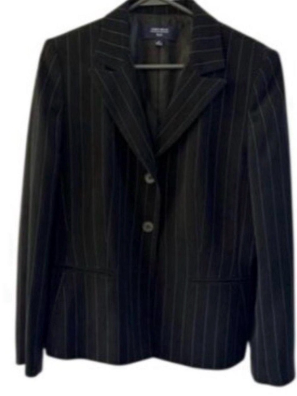 Women’s Black Pinstripe Blazer - Classic Tailored Style